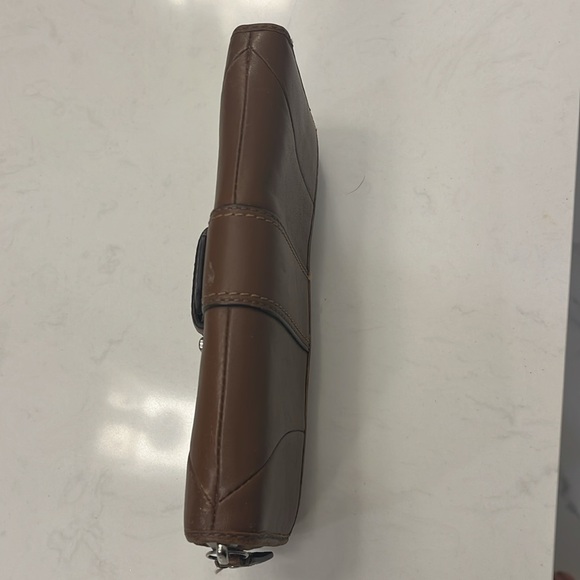 Brown Buckle Leather Coach Wallet - Picture 3 of 13